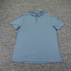 Lululemon Polo Shirt Mens Extra Large Blue Stretch Collared‎ Casual Golf Tennis